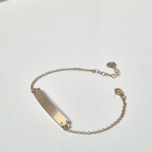 Armband i förgyllt silver med bricka